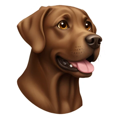 Brown Labrador retriever with sunglasses sticker