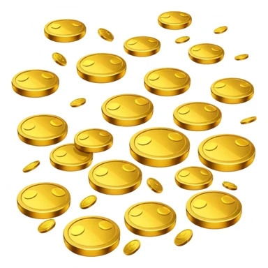 floating tooth fairy coins. sticker