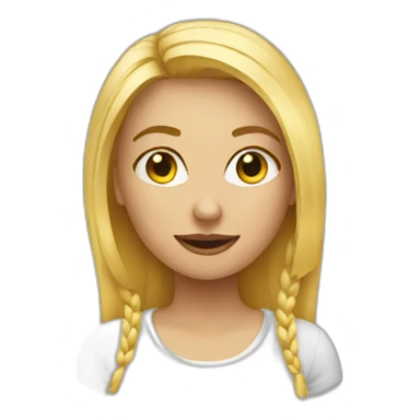 Girl blond web-designer sticker