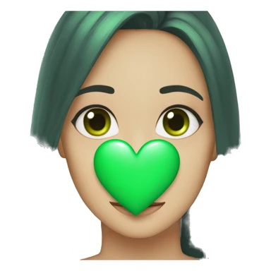 Green heart fixed with bandaid 🩹  sticker