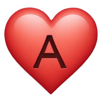 heart with A + A in the middle sticker