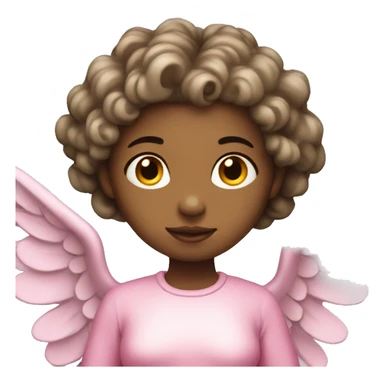 Pink christmas angel sticker