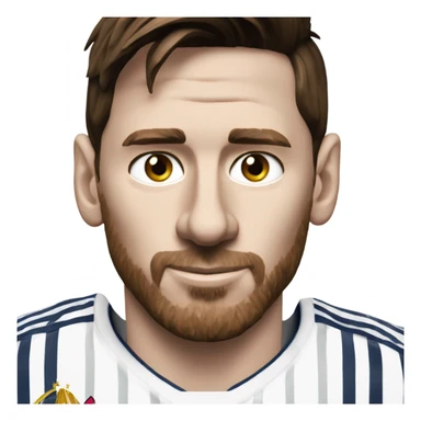 Lionel messi with a Real Madrid shirt  sticker