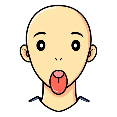 tongue sticking out sticker