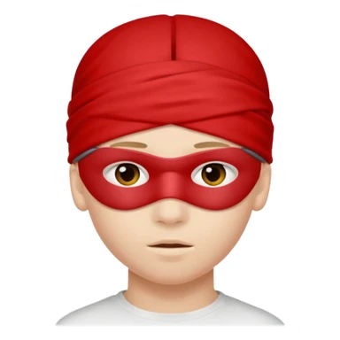 boy + red blindfold sticker