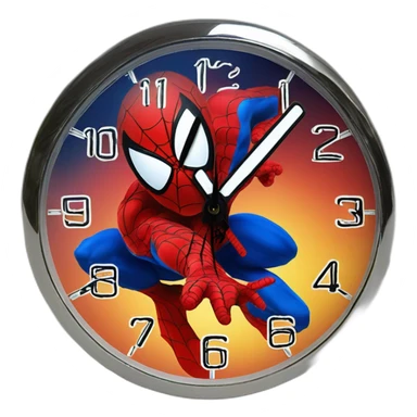 Funny spiderman modern alarm clock watch timer sticker