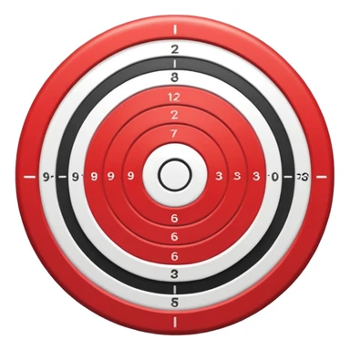 Red-white bullseye target sticker