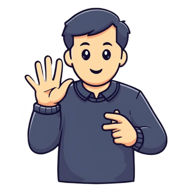 movie director making cut gesture with hands sticker