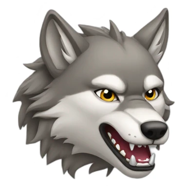 female wolf growling sticker