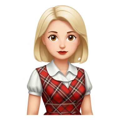  polish woman politician plaid dress sticker