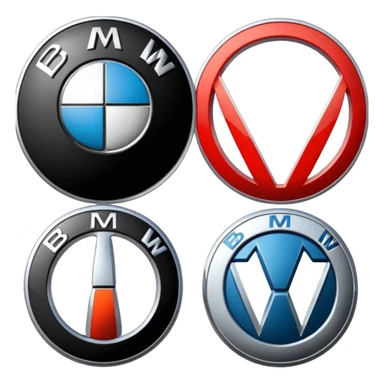 BMW AND AUDİ LOGOS MİXED sticker