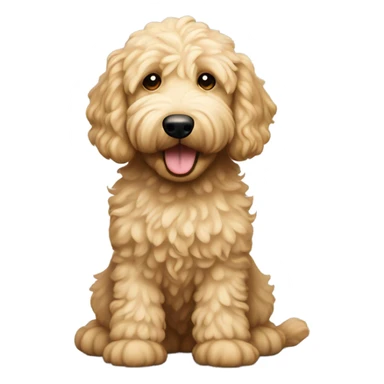 mini golden doodle light colored sticker