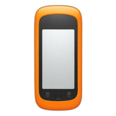 orange phone pictogram sticker