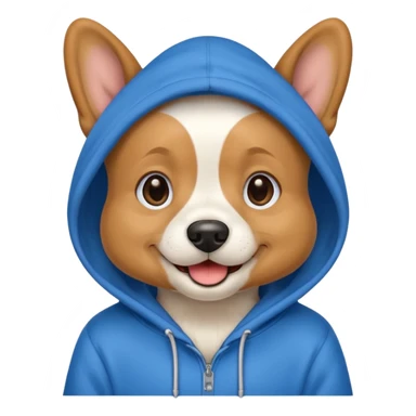 Dog wearing a hoodie ￼ sticker