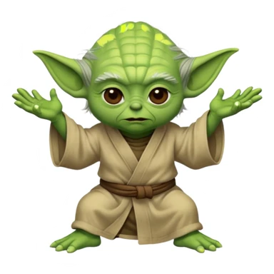yoda doing a "fuck" move  sticker