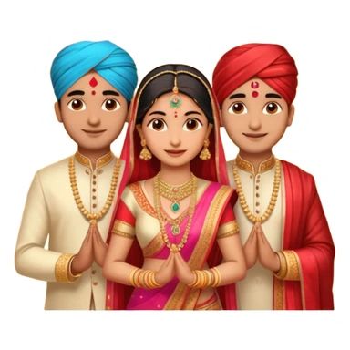 Indian wedding 2 couples  sticker