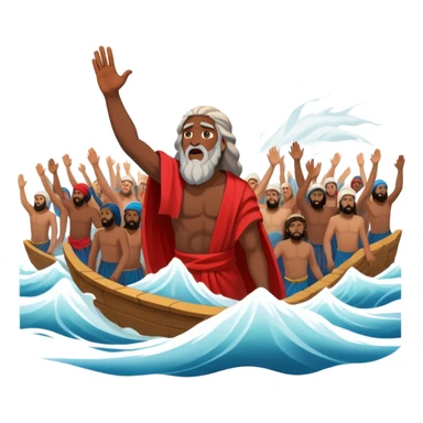Moses parting the red sea sticker