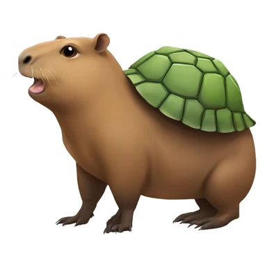 Capybara rising a tortoise  sticker
