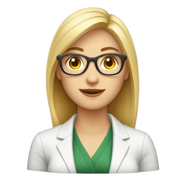 Profesora rubia sin gafas y flequillo de matemáticas  sticker