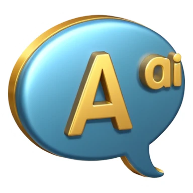  AI letters inside a speech bubble sticker