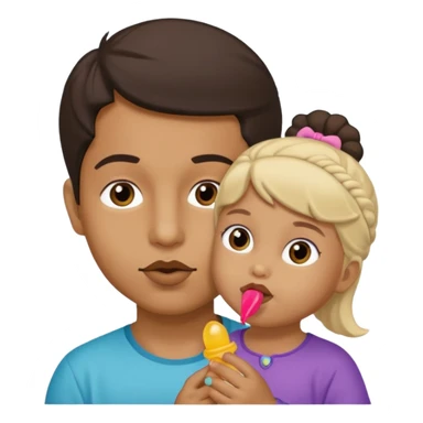 Muhhamad and Aisha Muhhamad old man little girl with binkie in mouth sticker