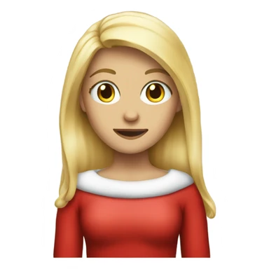 Blonde girl Santa  sticker