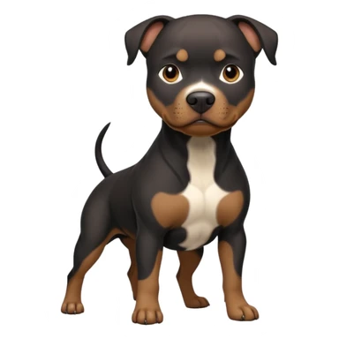 A black pitbull dog sticker