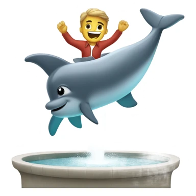 Guy who thinks he’s a dolphin jumping in a fountain sticker