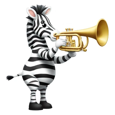 Zebra playing the Trumpet sticker
