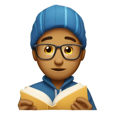 highly bored demotivated young student holding book sticker