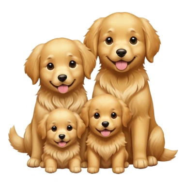 2 dogs 3 puppies sticker