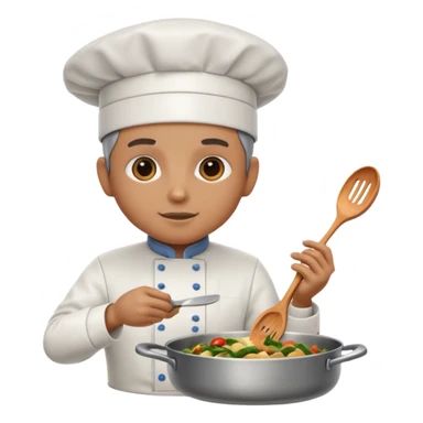 obot chef preparing a gourmet meal sticker