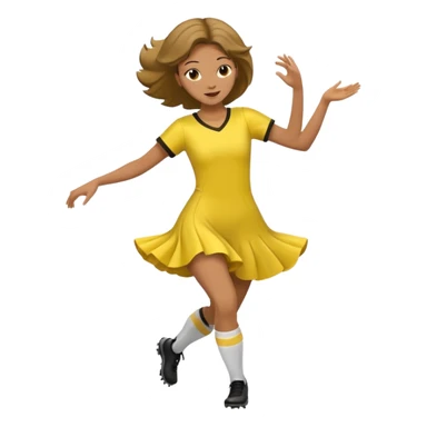 Soccer Player dance in yellow dress sticker