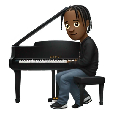 Travis Scott with piano sticker