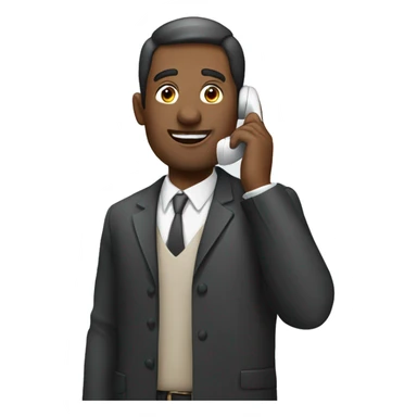 man on phonecall sticker