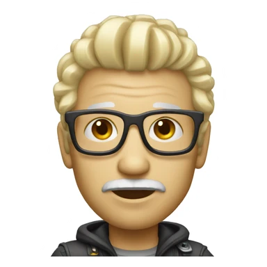 old punk software engineer with died blond hair sticker