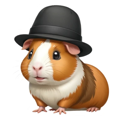 guinea pig wearing a hat sticker