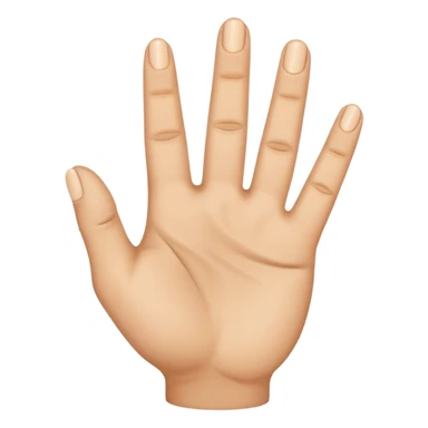 Mano con 4 dedos levantados y el otro doblado sticker