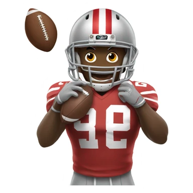 Buckeye holding a football  sticker