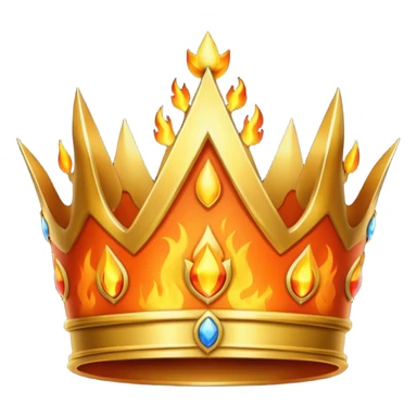 Coroa pegando fogo sticker