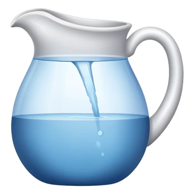 water jug, ceramic pitcher with water sticker