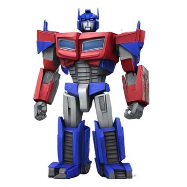 optimus prime as a transformer  sticker