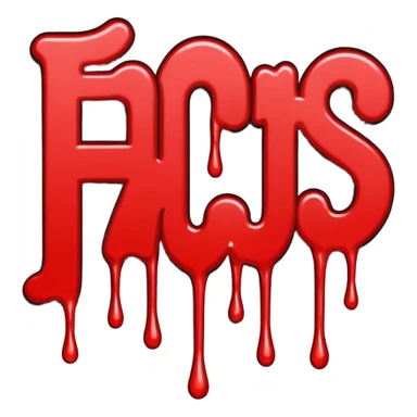 THE WORD FACTS in graffiti red sticker