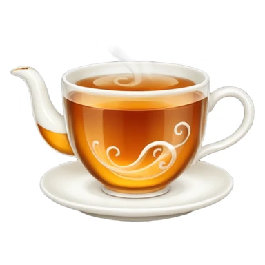 hot tea in a cup  sticker