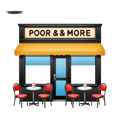 Cafe named poor store & More sticker