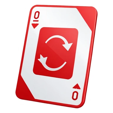 Red Uno reverse card with arrows sticker