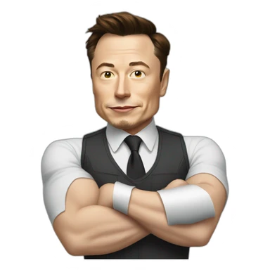 elon musk flexing money sticker