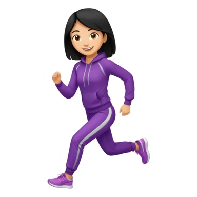 a pretty bratz tan girl who is fat . Hair color black. Jogging outfit sticker