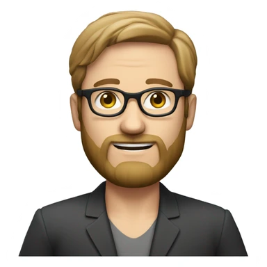 a white man with a beard and
specs in a suite round face and
normal black colored hair professional
look with some hand actions like No, Namaste also with some VR Headsets sticker