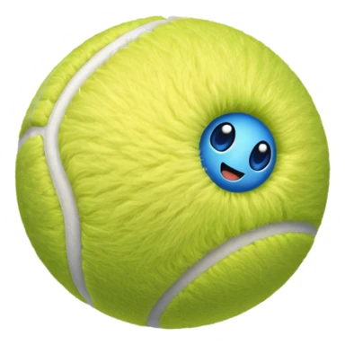 full blue tennis ball sticker